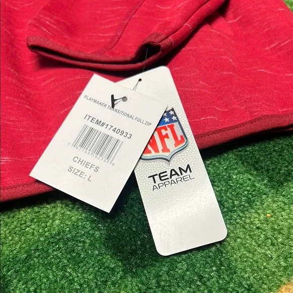 Kansas City Chiefs Jacket Mens L Red NFL Team Apparel Full Zip NWT - Picture 3 of 3